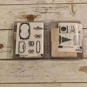 Retired Stampin’ Up! Wood Mounted Stamp Sets